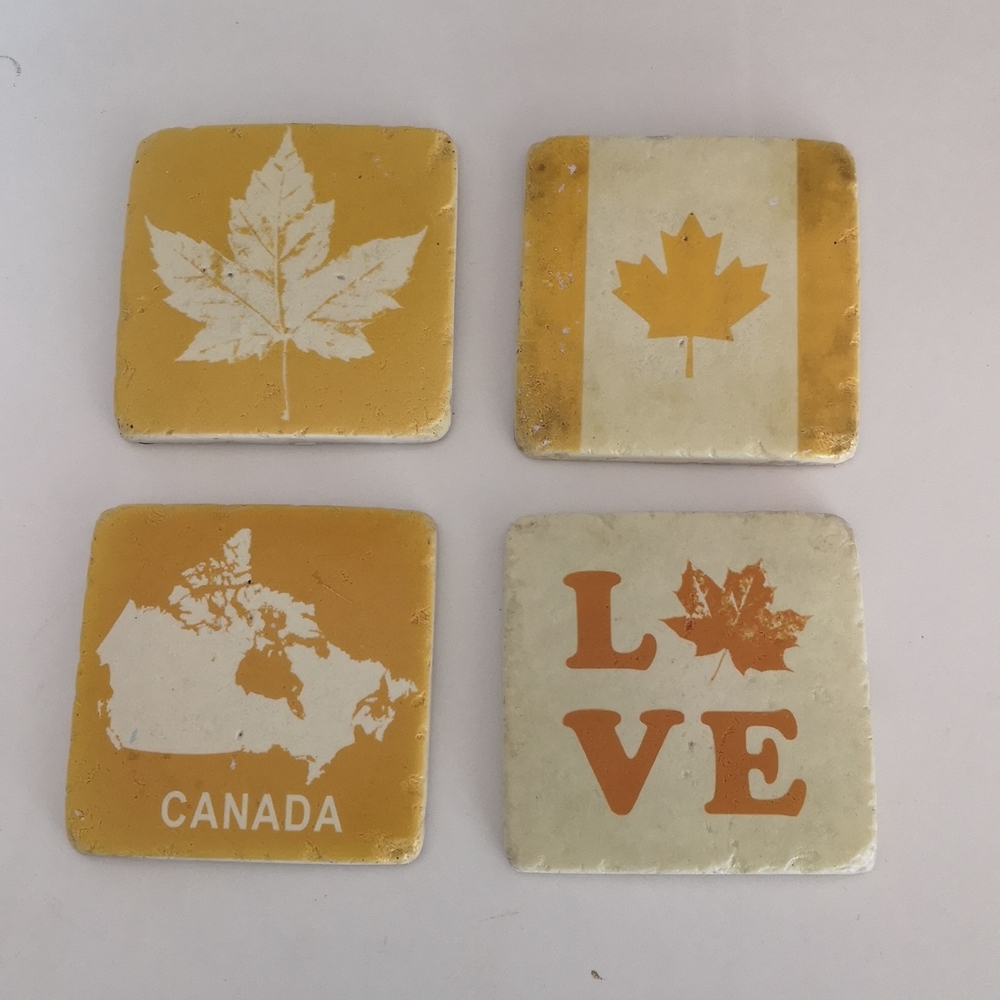 Canadiana coaster set